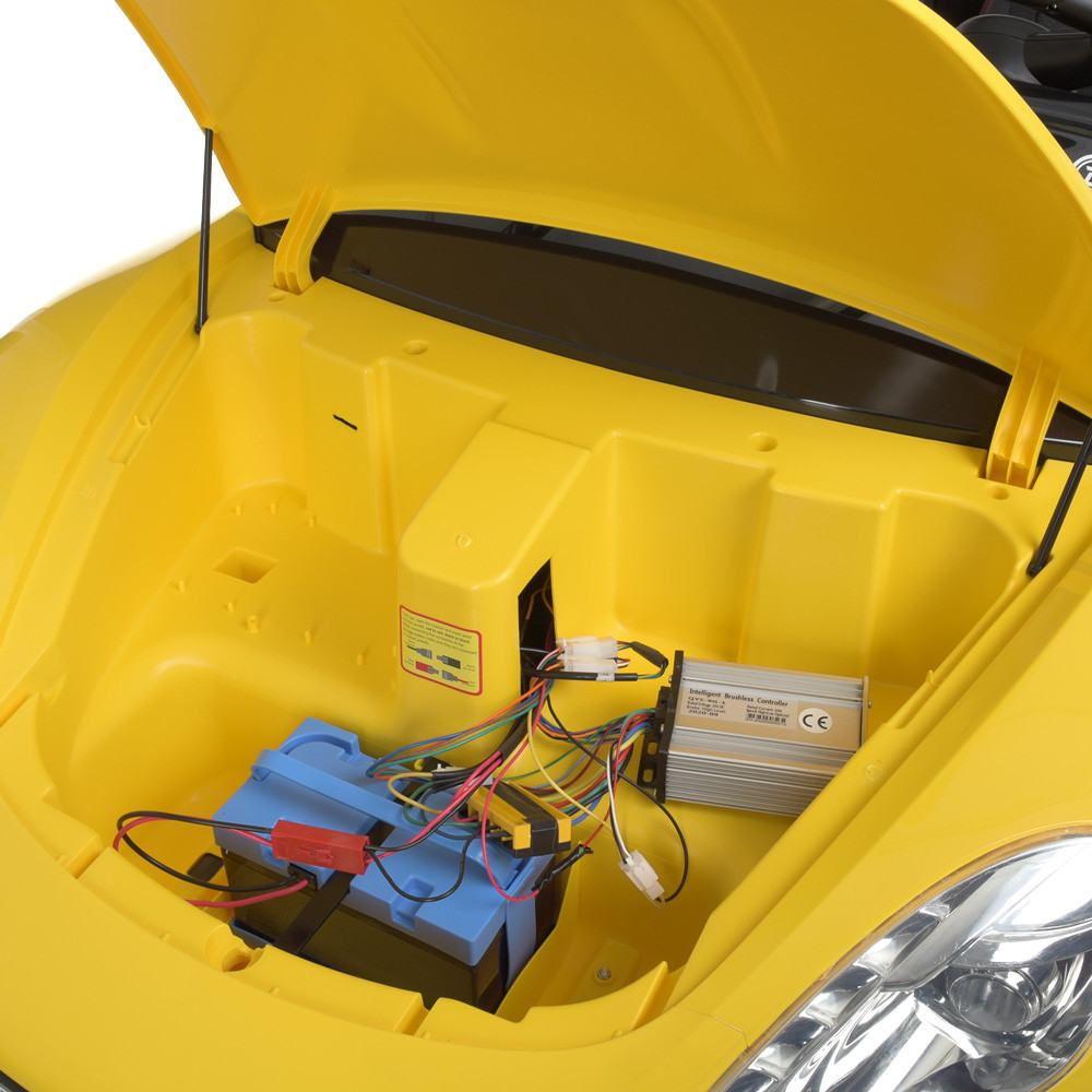 Электромобиль для подростков двухместный Porsche (мотор 180W, MP3, USB) Bambi M 4055AL-6 Желтый bs - фото 8 - id-p1854104247