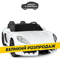 Уценка! Электромобиль для подростков двухместный Porsche (мотор 180W, MP3, USB) Bambi M 4055AL-1 Белый bs