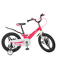Детский двухколесный велосипед 18 дюймов с ручным тормозом и звонком Profi Hunter LMG18232 Розовый bs