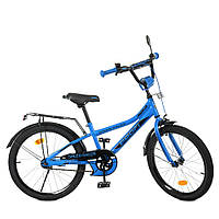 Двухколесный детский велосипед 20 дюймов с подножкой и звонком Profi Speed racer Y20313 Синий bs