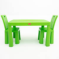Стол и 2 стульчика Doloni Toys 04680/2, игровой набор столик 2 стула табуретки детская пластиковая игрушка