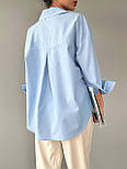 Базова жіноча сорочка OverSize вільного крою - котон в кольорах, фото 4