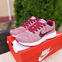 Жіночі кросівки на літо текстильні рожеві Nike ZOOM. Жіночі кроси літні Найк Зум. Взуття жіноче, фото 7