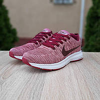 Жіночі кросівки на літо текстильні рожеві Nike ZOOM. Жіночі кроси літні Найк Зум. Взуття жіноче, фото 6