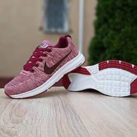 Жіночі кросівки на літо текстильні рожеві Nike ZOOM. Жіночі кроси літні Найк Зум. Взуття жіноче, фото 10
