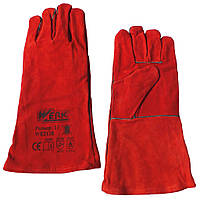 Перчатки замшевые, краги, красные Werk (WE2128) 59378