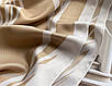 Косинка шовкова хустка в смужку анімалістичний принт зебра на шию на сумку жіночий атласний шаль шовк-армані, фото 4