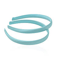 Заготовка для обруча 1.5 см з Бірюзовою атласною стрічкою