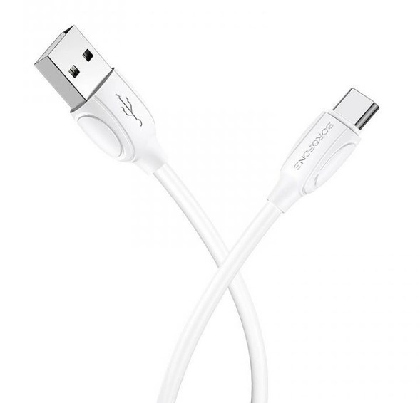 Кабель Borofone BX19 Benefit 2.4A 1M Type-c White, фото 1