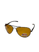 Солнцезащитные очки авиаторы мужские желтого оттенка