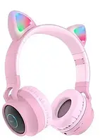 Бездротові навушники HOCO W27 Cat Ear Вушка. Навушники з мікрофоном, bluetooth і LED RGB підсвічуванням вушка.