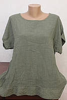 Блуза женская лен вышивка снизу