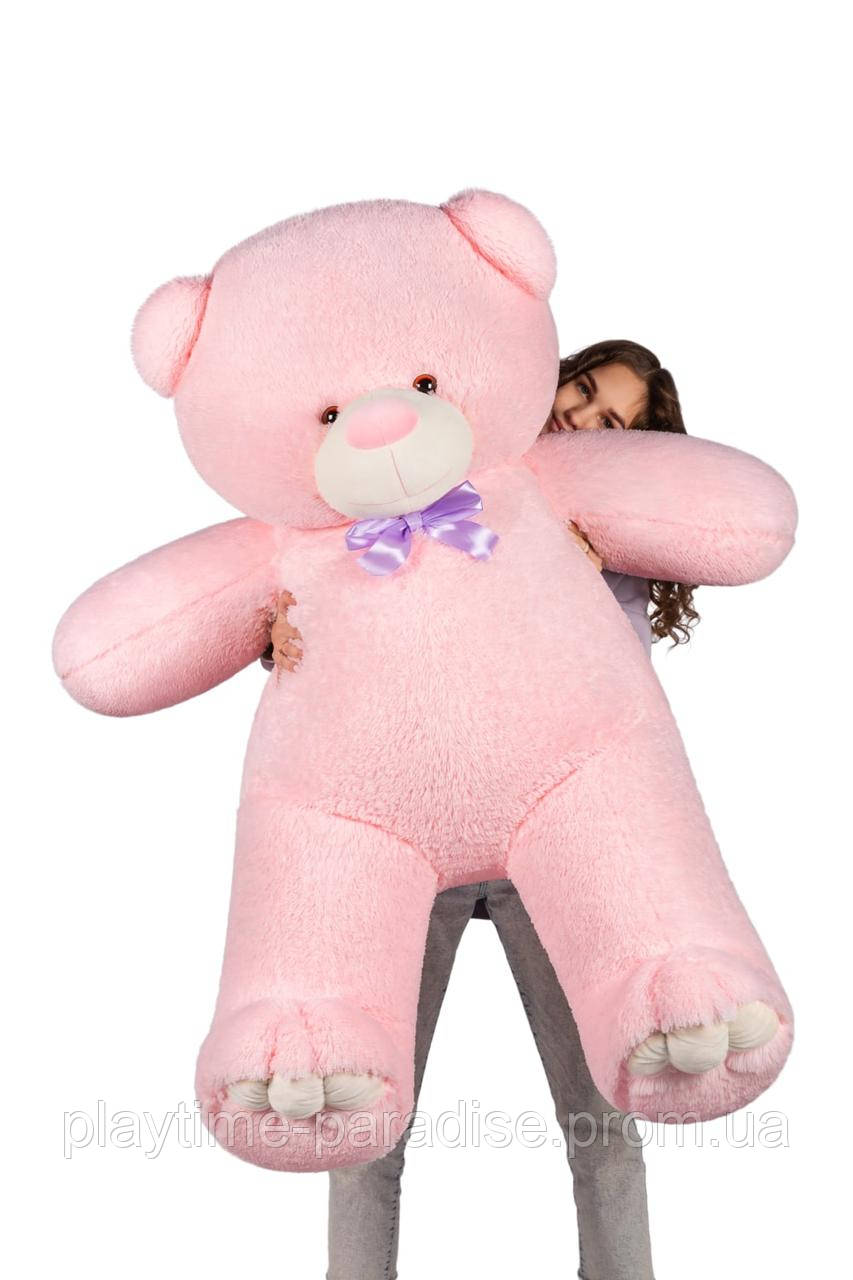 Великий плюшевий ведмедик рожевий "Ветлі" 160 см, Великий Плюшевий Ведмідь, Велика М'яка іграшка 1.6 м