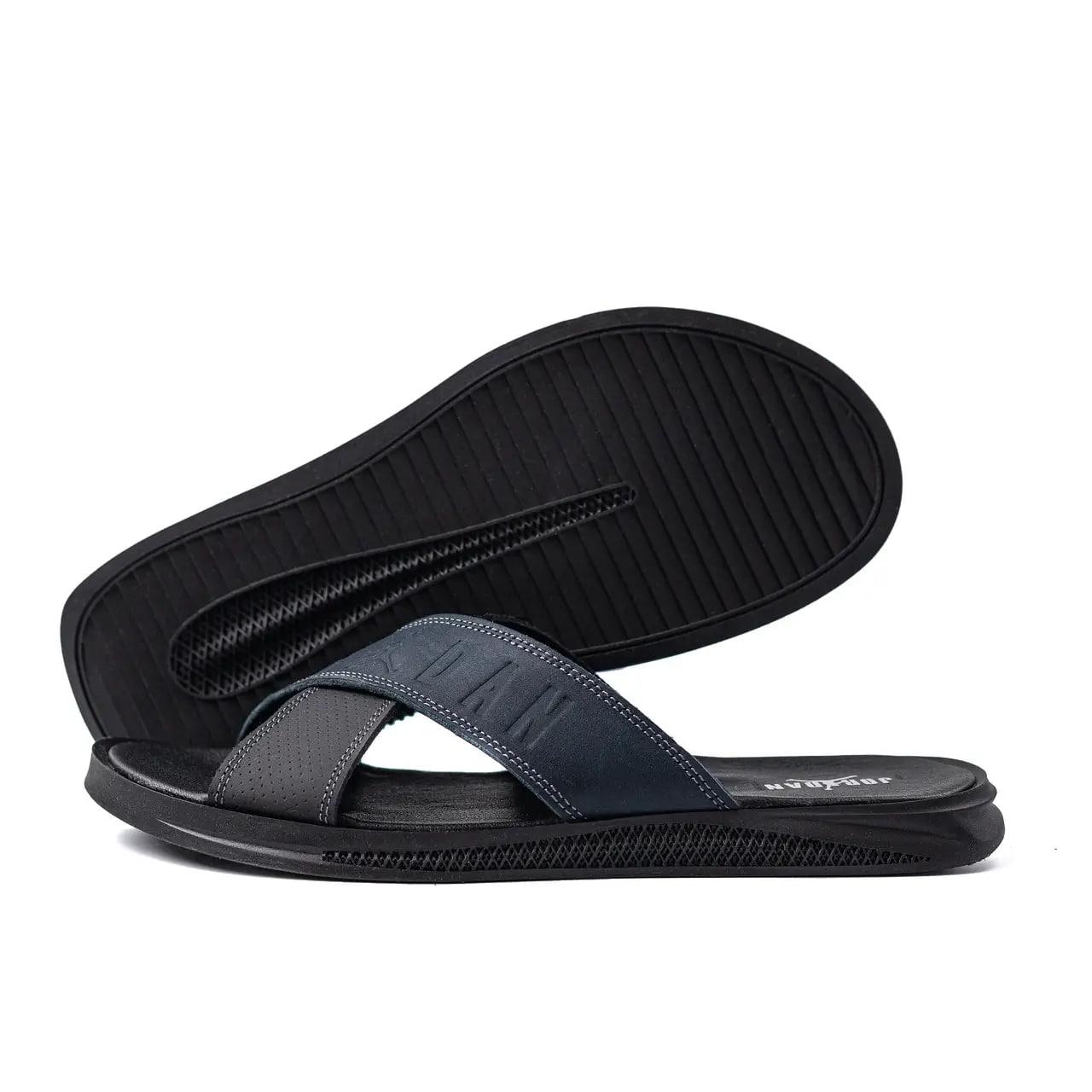 Чоловічі шкіряні літні шльопанці-сланці