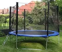Батут Детский 312 см с защитной сеткой и лесенкой спортивный прыгательный для дома