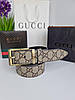 Стильний жіночий шкіряний ремінь Gucci 3.5 см Гуччі з класичною металевою пряжкою, фото 9