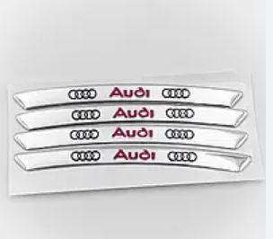 Наклейки на диски AUDI АУДІ   A3 A4 A5  A6 A7 A8 Q3 Q5 Q7 Q8 колір хром