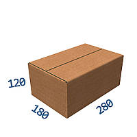 Картонная коробка / Гофроящик 280*180*120 (четырехклапанная)