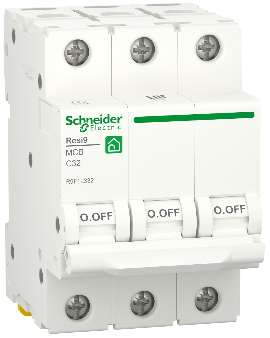 Автоматичний вимикач RESI9 6kA 3P 63A, хар-ка C, Schneider Electric