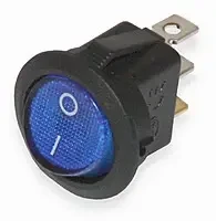 Перемикач круглий із підсв. MIRS-101-8C ON-OFF, 3pin, 6,5A, 220V, синій (KCD105)