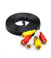Шнур 3RCA x 3RCA (стандарт) [1,5 м] STR