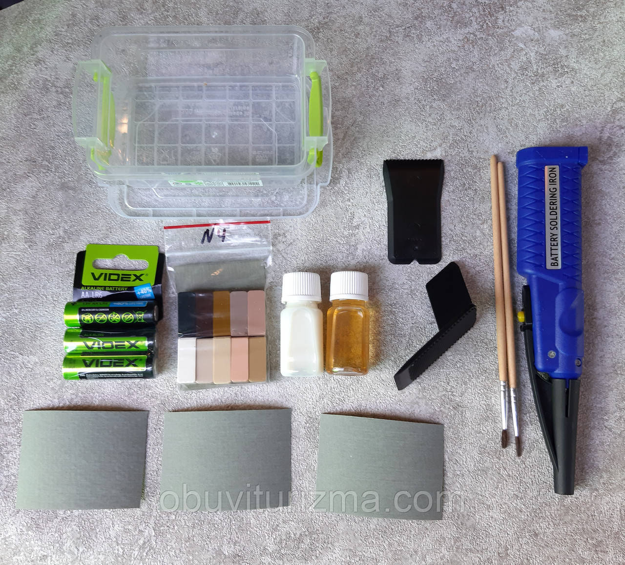 Полный набор инструмента + воск для реставрации ламината, мебели, плитки NEARBY №4, фото 1