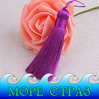 Подвеска кисть шелковая премиум фурнитура для рукоделия фиолетово-малиновая