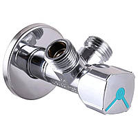 Кран кутовий подвійний кульовий  ARCO 1/2″х 1/2″х1/2″ A80TWIN CQ4105