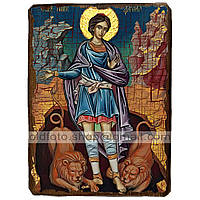 Икона Даниил Пророк со львами ,икона на дереве 170х230 мм