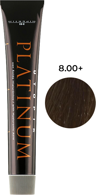 Крем-фарба для волосся 8.00+ світлий блонд інтенсивний 60 мл PLATINUM, HIPERTIN