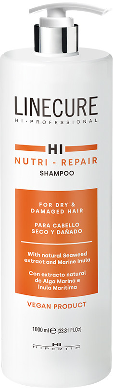 Шампунь відновлювальний для пошкодженого волосся Linecure Vegan Nutri-Repair HIPERTIN, 1000 мл, фото 1
