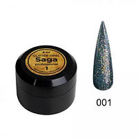 Гель глитерный для ногтей Saga Glitter Gel Opal 8 мл №01