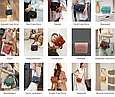 Шкіряні жіночі сумки міські стильні через плече, жіночі сумки з натуральної шкіри модні якісні, фото 2