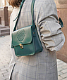 Стильна жіноча сумочка з натуральної шкіри через плече, шкіряні жіночі сумки модні якісні, фото 5