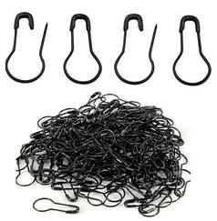 Шпилька грушовидна, 2,2 см, чорна (10 шт)