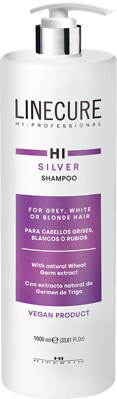 Шампунь для сивого та світлого волосся Linecure Vegan Silver HIPERTIN, 1000 мл, фото 1
