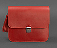 Жіночі сумки з натуральної шкіри стильні через плече, шкіряні жіночі сумки модні якісні Червоний, фото 5