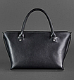 Жіноча сумка класична з натуральної шкіри стильна, сумки через плече жіночі шкіряні якісні Чорний, фото 3