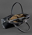 Жіноча сумка класична з натуральної шкіри стильна, сумки через плече жіночі шкіряні якісні Чорний, фото 4