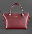 Жіноча сумка класична з натуральної шкіри стильна, сумки через плече жіночі шкіряні якісні Бордо, фото 5