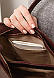 Жіноча сумка класична з натуральної шкіри стильна, сумки через плече жіночі шкіряні якісні Бордо, фото 8