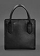 Чорна шкіряна жіноча сумка через плече, модні жіночі сумки з натуральної шкіри класична ділова, фото 4