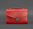 Червона жіноча шкіряна сумка крута з натуральної шкіри класична, стильна жіноча сумка шкіряна, фото 5