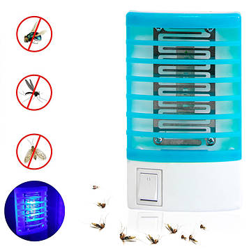 Знищувач комах "Mosquito small night lamp" Блакитний, антимоскітна лампа проти комарів 220 В (NS)