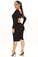 Платье Fashion Nova Anaissa Mini Dress - Black облегающее стрейч вечернее клубное весна-лето