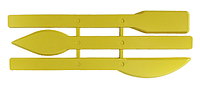 Стеки для пластилина набор 3 шт Желтые спаянные 125мм AS-0091
