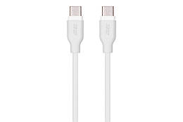 2E Кабель USB-C - USB-C Glow 60W 1m White