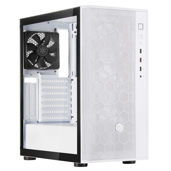 SilverStone Корпус FARA FAR1W-G-V2, без БП, 2xUSB3.0, 1xUSB2.0, 1x120mm Black fan, TG Side Panel, ATX, White, фото 1