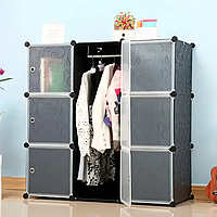 Складной пластиковый шкаф Storage Cube Cabinet 9 секций органайзер для вещей