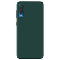 Оригінальний силіконовий бампер із картинкою на смартфон Samsung A50 | матовий (зелений) soft touch